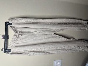 Cream Umgee Plus Linen Joggers